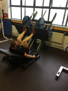 New leg press in action.